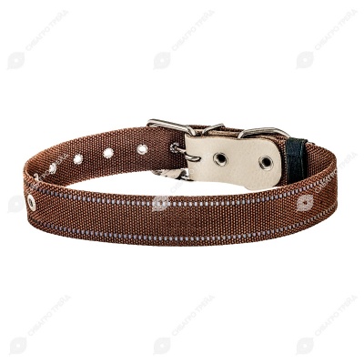 Ошейник №36 брезентовый 1-слойный (светоотражающий), ЧК