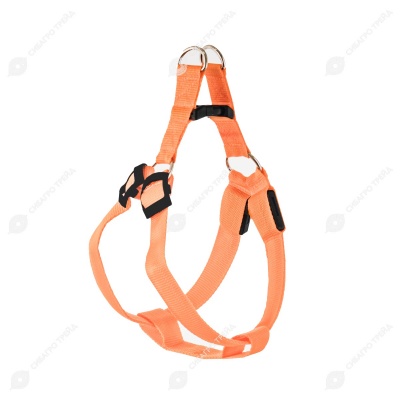 Шлейка светящаяся (стропа 2,5 см, ОГ 43-60 см), 3 режима свечения, размер L, оранжевая