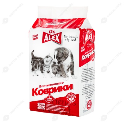 Пеленки-коврики для животных (60 * 90 см), 15 шт, DR.ALEX