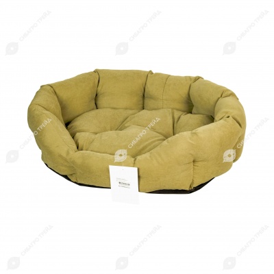 Лежанка ОБЛАКО-БАРХАТ №2 овальная пухлая МИЛИТАРИ (49 * 40 * 17 см), ДАРЭЛЛ