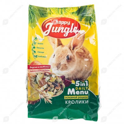 HAPPY JUNGLE корм для кроликов, 400 г