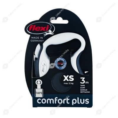 Рулетка COMFORT PLUS XS (3 м, 12 кг) ремень, антрацит, FLEXI