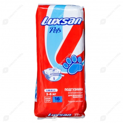 Подгузники LUXSAN, размер S (3 - 6 кг), 16 шт