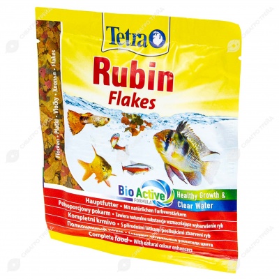 TETRARUBIN FLAKES корм для рыб в виде хлопьев для улучшения яркости окраса, 12 г
