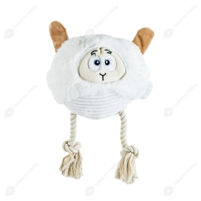 Игрушка-пищалка WOGY Овечка с канатами (25 * 18 * 9 см) для собак, мягкая