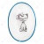 Блюдце керамическое МИЛАЯ КИСА (15,7 * 11,3 * 3,8 см) голубая. СИМА-ЛЭНД.