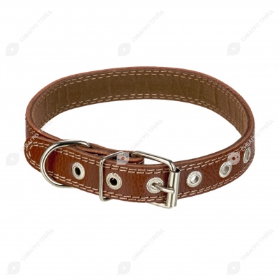 Ошейник №25 кожаный (ПОДКЛАД), ЧК