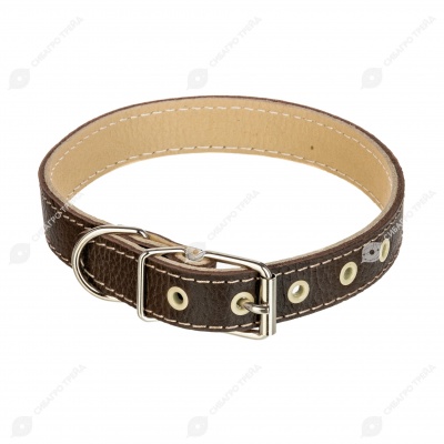 Ошейник №20 кожаный (ДВОЙНОЙ), ЧК