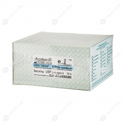 Шёлк плетёный чёрный USP 3,4 (EP 6), 10 м, 10 шт