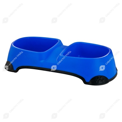 Миска для животных двойная (34 * 17 * 7 см) микс, 2 * 500 мл, NUNBELL