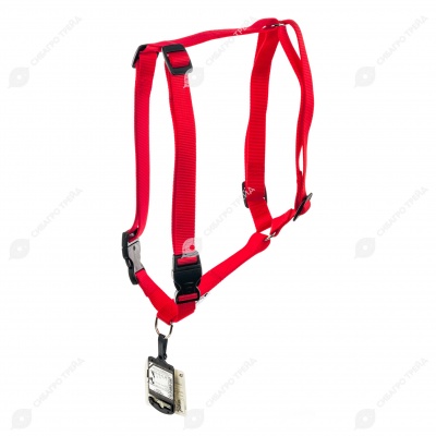 Шлейка CHAMPION P размер XXL (ОШ 62 - 104 см, ОГ 78 - 120 см, ширина 1 см), красный, FERPLAST