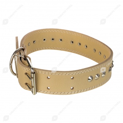 Ошейник №45 кожаный (ДВОЙНОЙ), ЧК