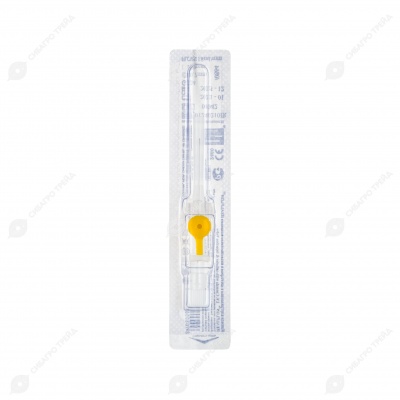 Катетер внутривенный с дополнительным портом G24 желтый, 100 шт, HEALFLON