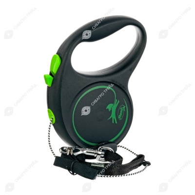 Рулетка BLACK DESIGN S (5 м, 12 кг) трос, зелёный, FLEXI