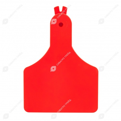 Бирка одинарная ALLFLEX LSN (84 * 62 мм) красная (под аппликатор ALLFLEX), 100 шт