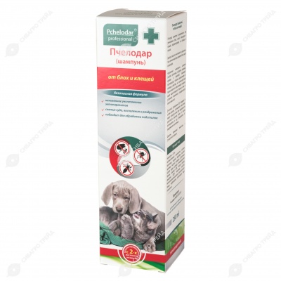 ПЧЕЛОДАР Шампунь от блох и клещей для собак и кошек, 250 мл