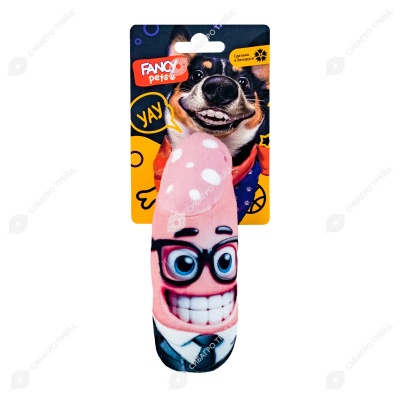 Игрушка Деловая Колбаса с двумя пищалками для собак