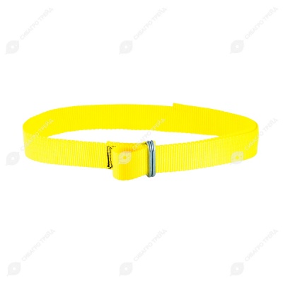 Ошейник для КРС на кольцевой пряжке, желтый