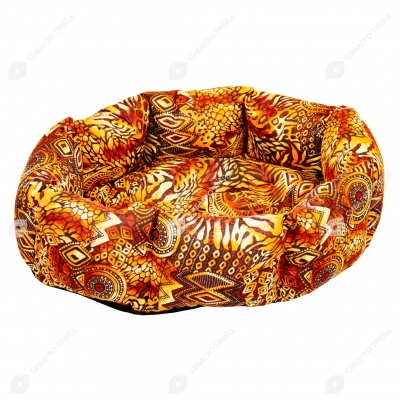 Лежанка овальная рыжик бязь (50 * 40 * 18 см), BLACK CAT