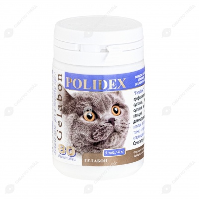 POLIDEX Гелабон для кошек, 80 табл