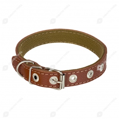 Ошейник №20 комбинированный (КОЖА + БРЕЗЕНТ), ЧК
