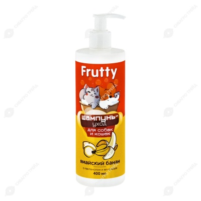 FRUTTY Ямайский банан шампунь-уход для собак и кошек, 400 мл