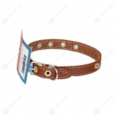 Ошейник №14 кожаный (БЛОЧКА), ЧК
