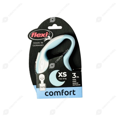 Рулетка COMFORT XS (3 м, 12 кг) ремень, светло-синий, FLEXI