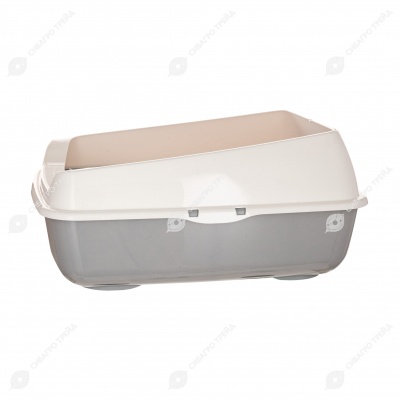 Туалет для кошек с высокими бортами, серый (50,5* 39 * 23 см), АЛЬТЕРНАТИВА