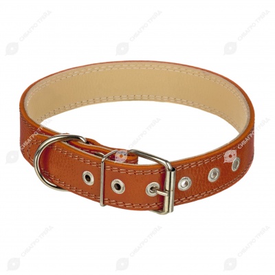 Ошейник №36 кожаный (ДВОЙНОЙ), ЧК