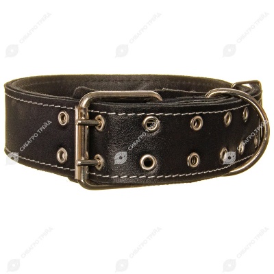 Ошейник кожа + брезент 45(3), ZOOМИР