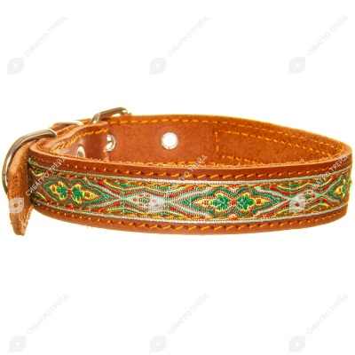 Ошейник №25 кожаный (ТЕСЬМА), КАСКАД