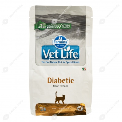 VET LIFE DIABETIC для кошек (регулирование уровня глюкозы), 0,4 кг.
