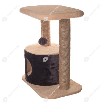 Домик-когтеточка ЛУИЗА 1 (40 * 60 * 85 см),  BLACK CAT