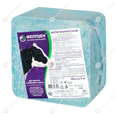 Фелуцен-ЛИЗУНЕЦ для КРС антигельминт, 5 кг