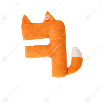 Игрушка-пищалка WOGY Зверята-буквы (высота 12 см) для животных, мягкая, микс