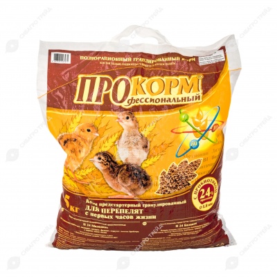 ПРОКОРМ для перепелят, индюшат, цыплят бройлера (П24), 5 кг