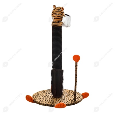 Игрушка-когтеточка WOGY Волк (35 * 35 * 60 см) для кошек с чесалкой и дразнилкой-хвост