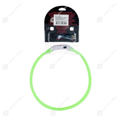 Ошейник для собак светящийся (55 * 1,5 см) 10LED, микс. NUNBELL.