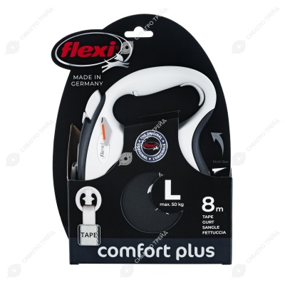 Рулетка COMFORT PLUS L (8 м, 50 кг) ремень, антрацит, FLEXI