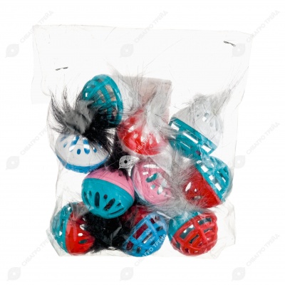 Погремушка с бубенчиком и мехом, 10 ш, ЗООНИК