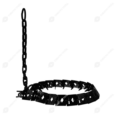 Ошейник (60 см * 27 мм * 1,5 мм) строгий пластинчатый вороненый, ДАРЭЛЛ