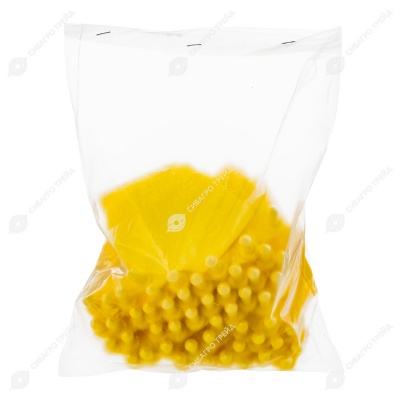 Бирка двойная большая СКС (60 * 80 мм) жёлтая с номером (под щипцы СКС с иглой), 100 шт