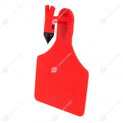 Бирка одинарная ALLFLEX LSN (84 * 62 мм) красная (под аппликатор ALLFLEX), 100 шт