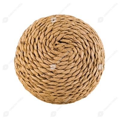 Игрушка WOGY Шарик-погремушка 8 см, когтеточка, для кошек