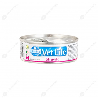 VET LIFE STRUVITE паштет для кошек (растворение струвитных уролитов), 85 г.