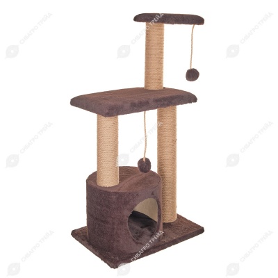 Домик-когтеточка КРУИЗ (40 * 50 * 100 см), BLACK CAT