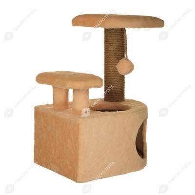 Домик-когтеточка НЕССИ (35 * 45 * 65 см), BLACK CAT