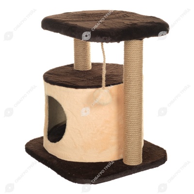 Домик-когтеточка ЛУИЗА 2 (40 * 50 * 65 см), BLACK CAT