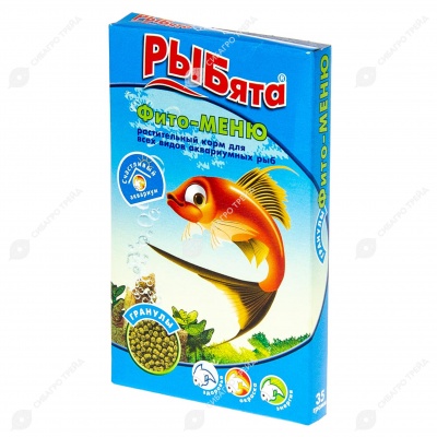 РЫБЯТА ФИТО-МЕНЮ корм для рыб, гранулы, 35 г